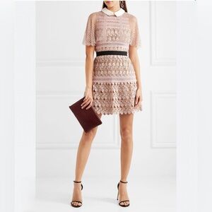 Pink Floral Lace Mini Dress by Self-Portrait (Authentic) New with tag